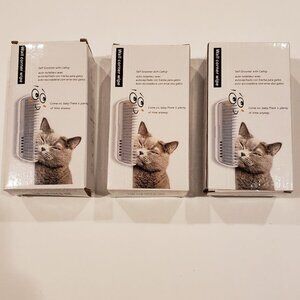 3 Pack Longer Style Cat Self Groomer Corner Comb Blue Color